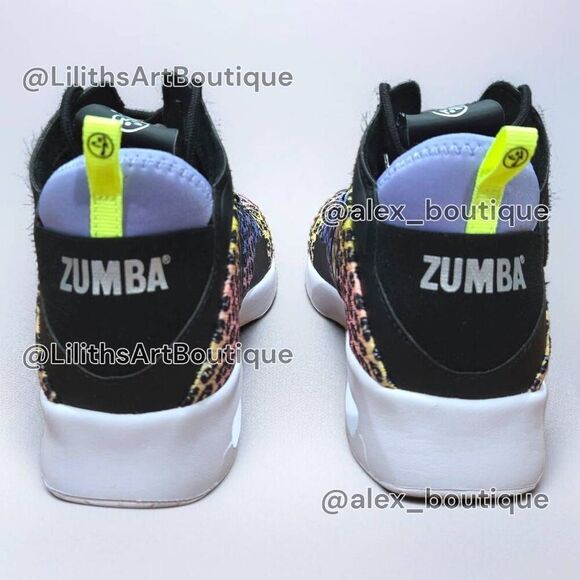 Zumba Air Funk Multicolor Cheetah Mid Top Unisex Sneakers(F004)-Size 9 - Picture 8 of 11